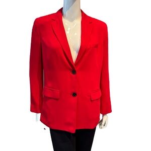 Aritzia Babaton Red Single-Breasted Oversized Blazer Size XS